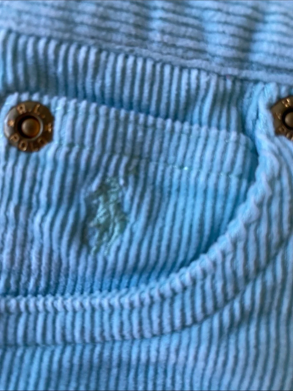 Ralph Lauren 4T Light Blue Corduroy A-Line Kids Skort with logo & cord shorts
